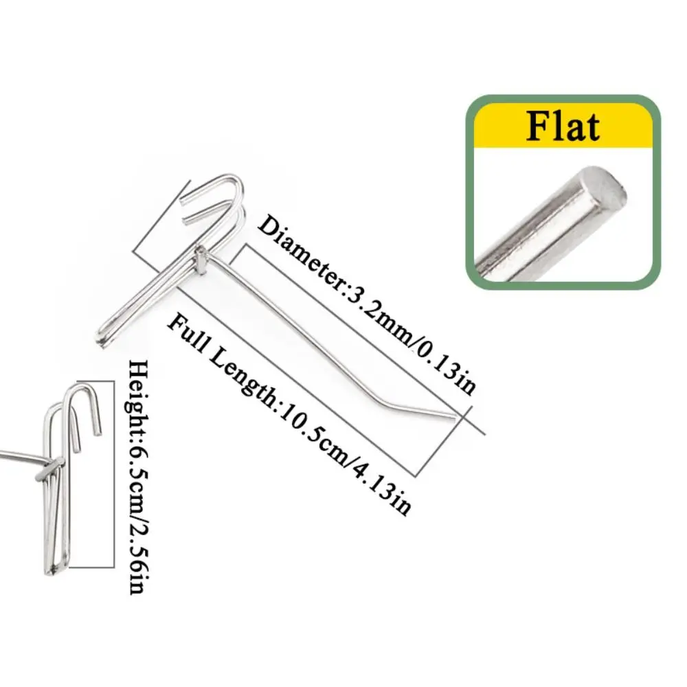 Durable 5-25cm Screen Hooks Supermarket Stainless steel Grid Hooks 3.2mm Thickness Store Organizer For Screen Grid