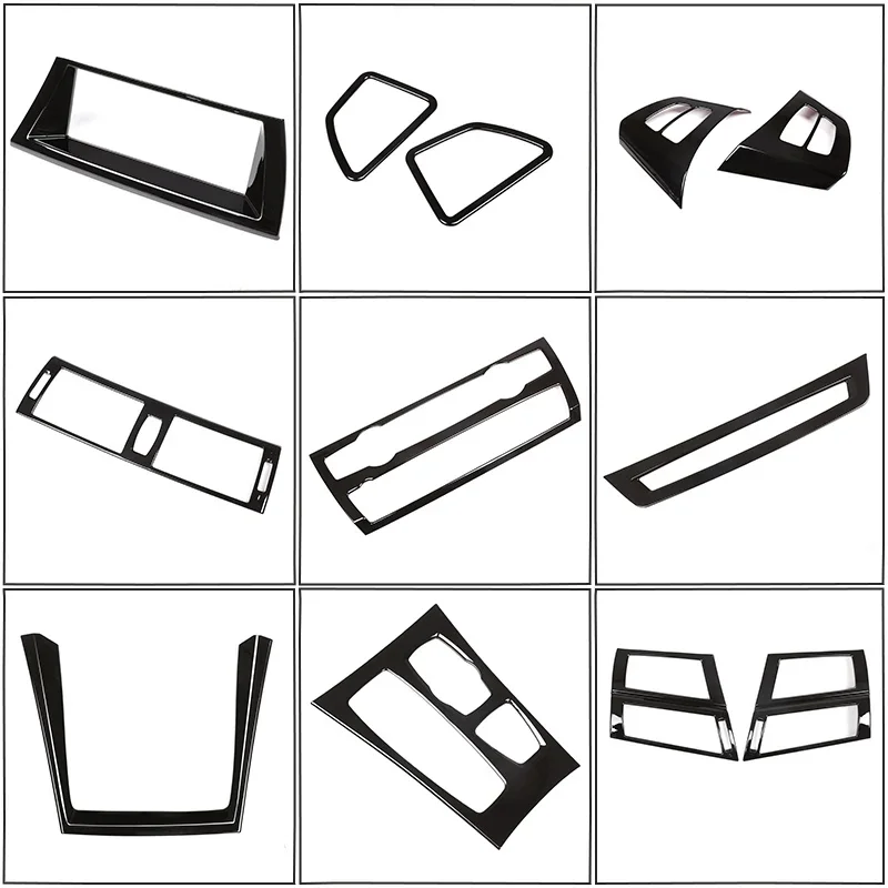 

Glossy Black ABS Car Interior Steering Wheel Decoration Strip Frame Cover Trim Sticker For BMW X5 X6 E70 E7
