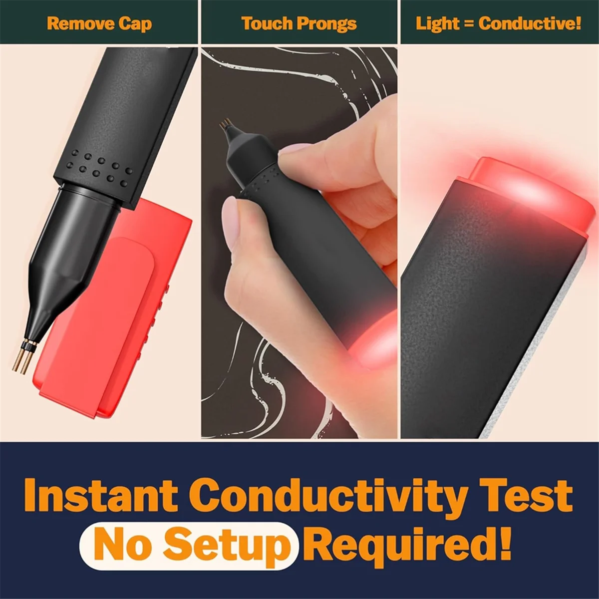 AA98 Grounding Pen & Outlet Tester Kit - Complete Set for Conductivity & Electrical Safety Checks US Plug