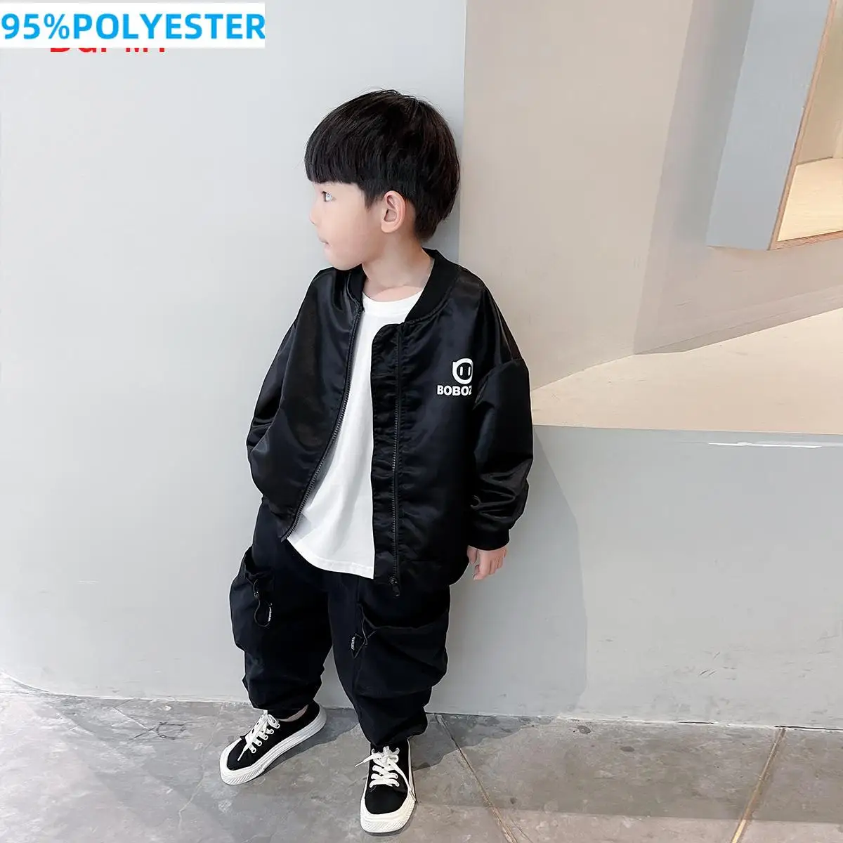 Korean Teen Boys Jackets Spring Autumn Kids Zipper  Windbreaker Coat Casual Outerwear Children Top Bomber Jacket for Baby 3-11Y