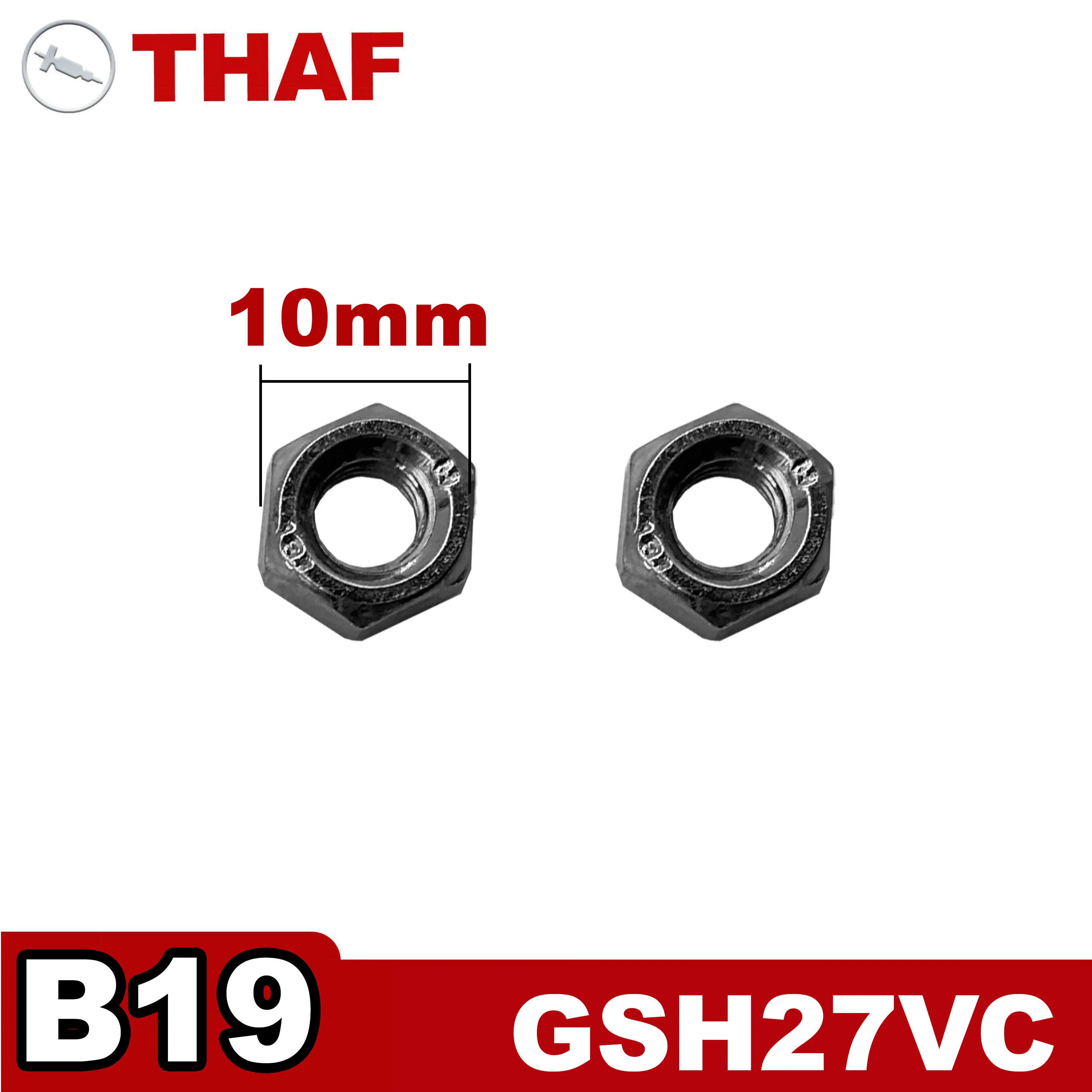 Hex Nut (2pcs/Set) Replacement Spare Parts for Bosch Demolition Hammer GSH27 GSH27VC B19