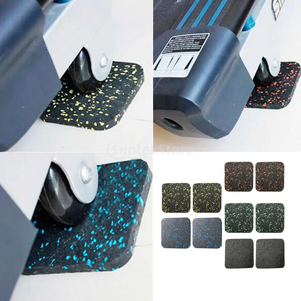 2x Treadmill Shock Absorbing Mat Rubber Home Fitness Floor Pad Antistatic