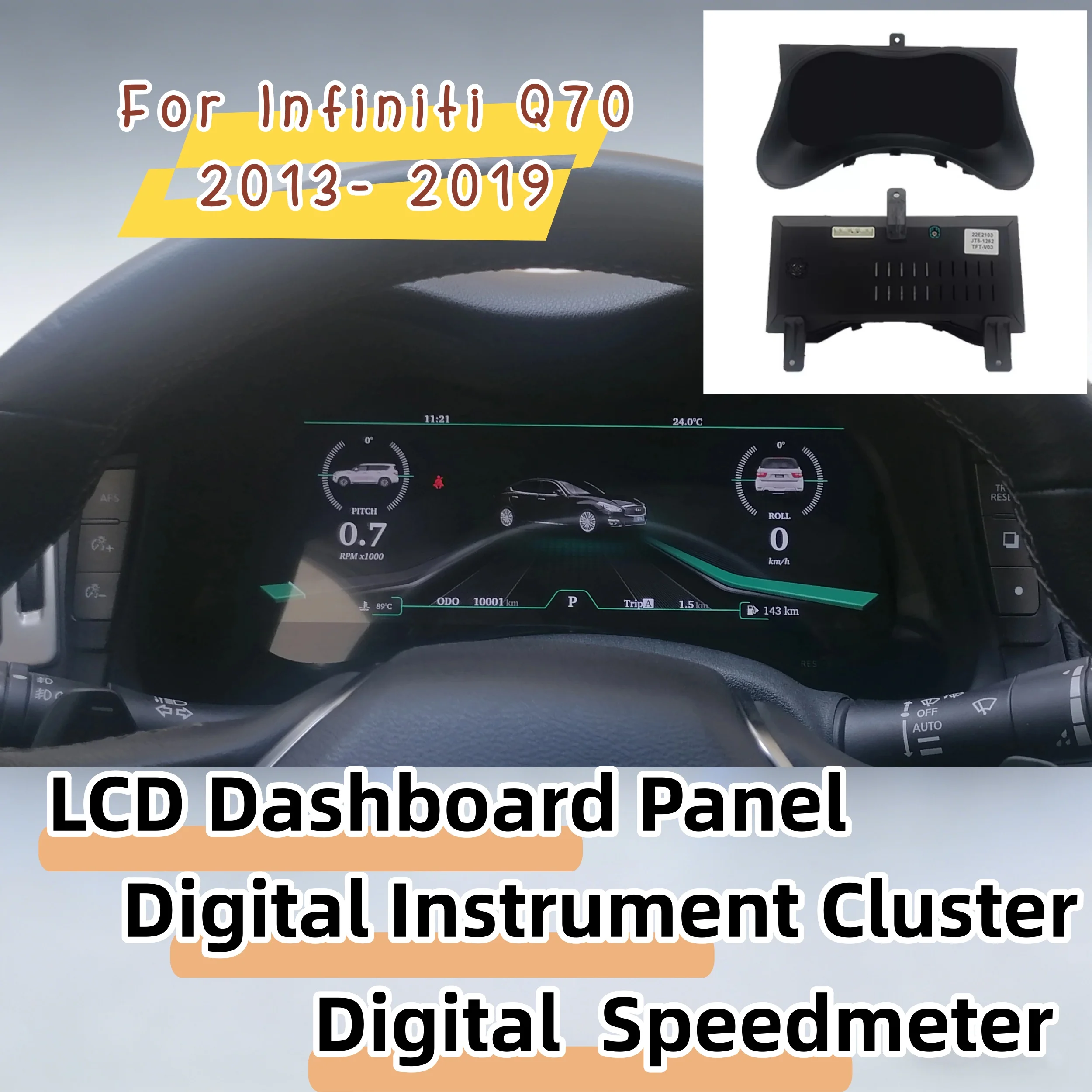 

12.3 Inch For Infiniti Q70 2013 2014 2015 2016 2017 2018 2019 2020 Car Digital Cluster Instrument CockPit LCD Dashboard Panel