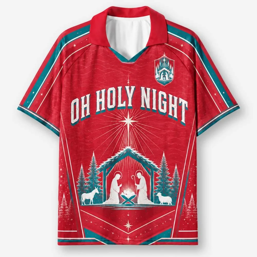 2026 New Lapel Polo Short Sleeved Shirt Retro Christian Cross Religious Pattern Printed T-shirt Fitness Training T-shirt