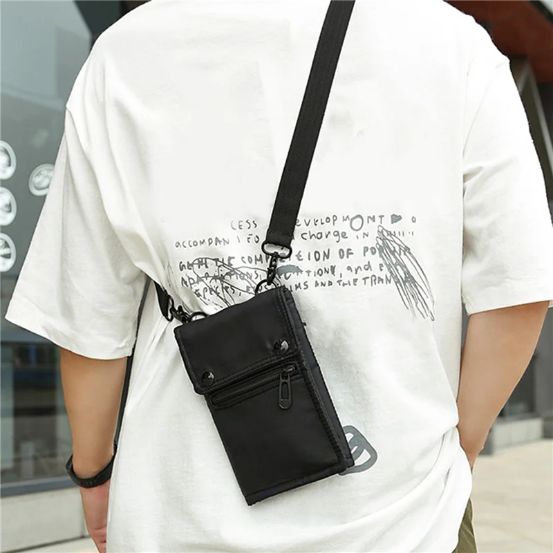 Fashion Shoulder Bag For Men Nylon Mobile Phone Bag Mini Messenger Purse Wallet CrossBody Bag Men Handbag сумка женска