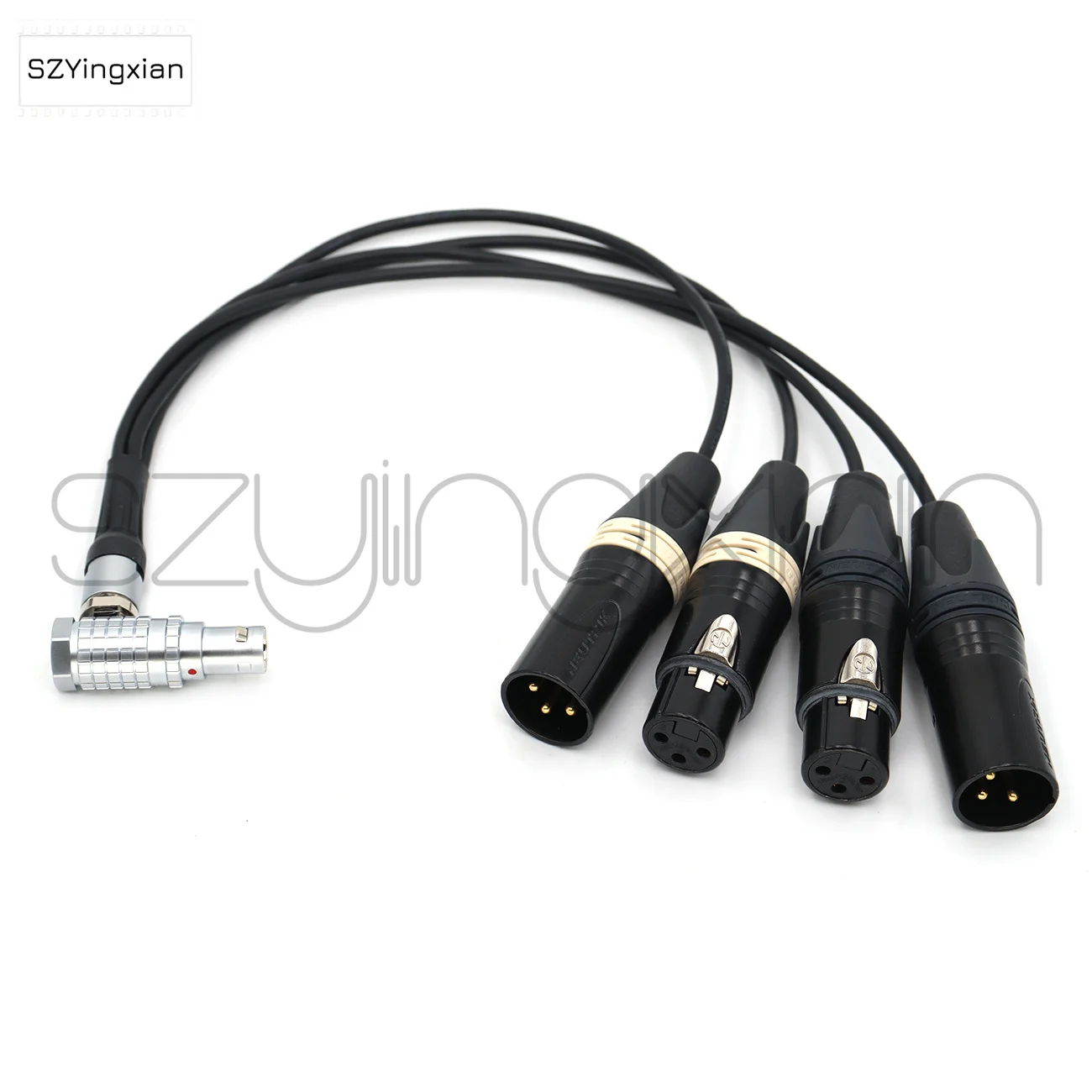 كابل اندلاع XLR (داخل/خارجي) لشاشة Atomos Shogun 7/الكلاسيكية 1B10Pin إلى XLR3 Pin للذكور والإناث