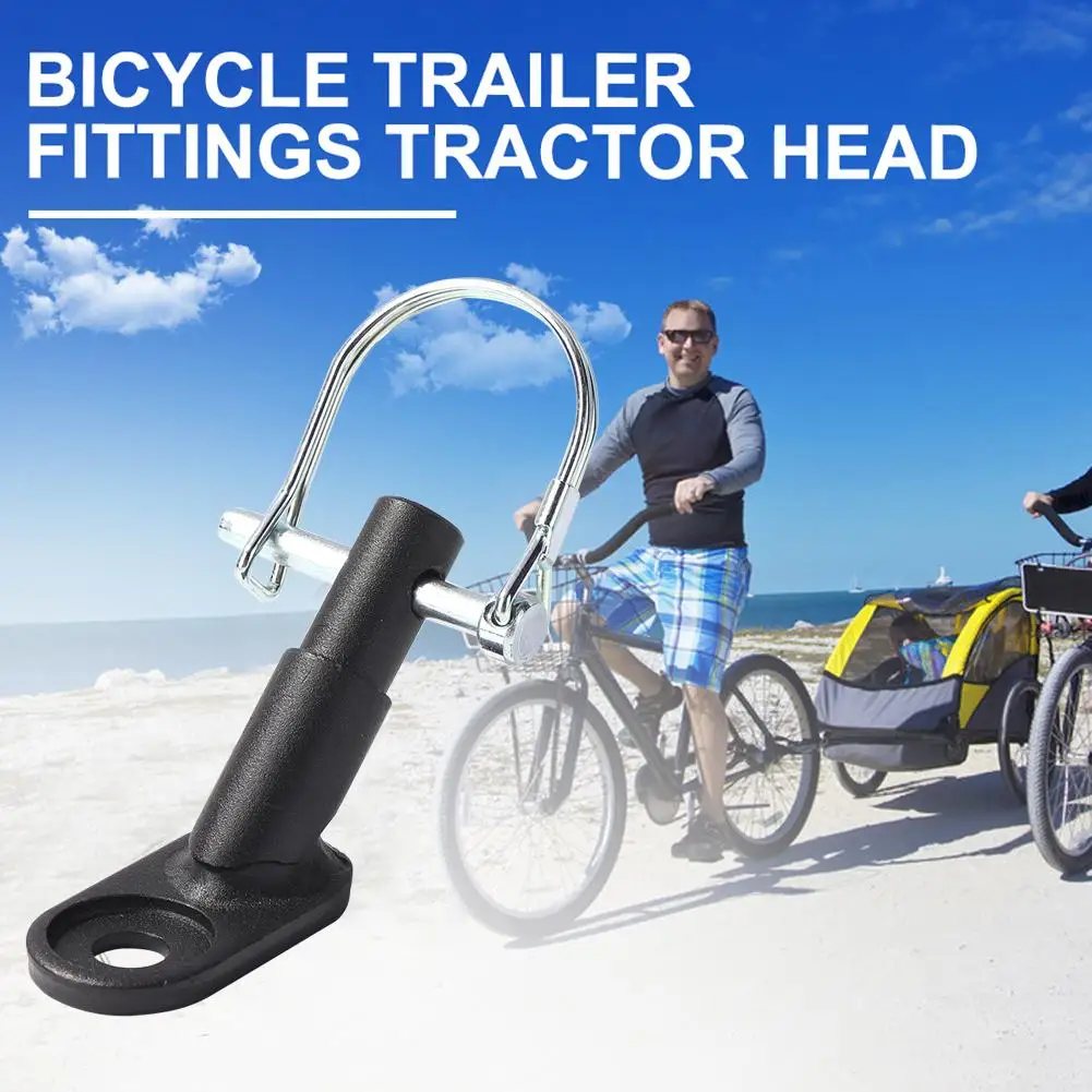 Steel Bike Trailer Hitch Coupler Towbar Set Baby Pet Debris Bicycle Trailer Accessories Tractor Head Supplies Black