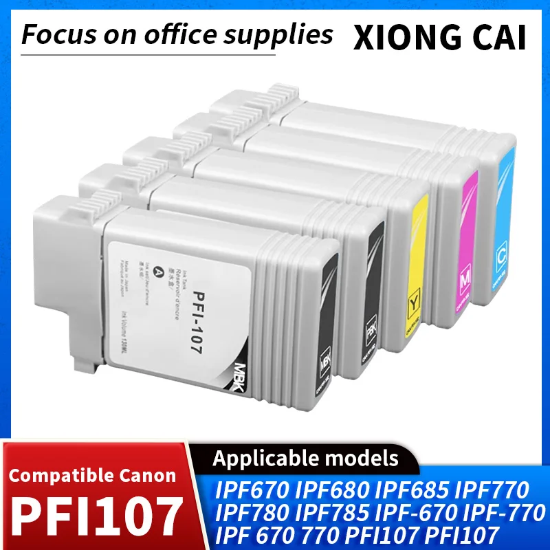 

PFI-107 PFI107 PFI 107 130 мл Премиум-совместимый картридж с чипом для Canon IPF-670 IPF-680 IPF-685 IPF-770 IPF-780 rinter