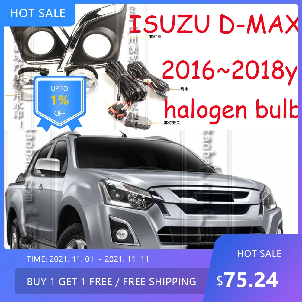 

auto bumper headlight for DMAX D-MAX fog light 2016~2018y auto accessories halogen bulb auto D-MAX lamp