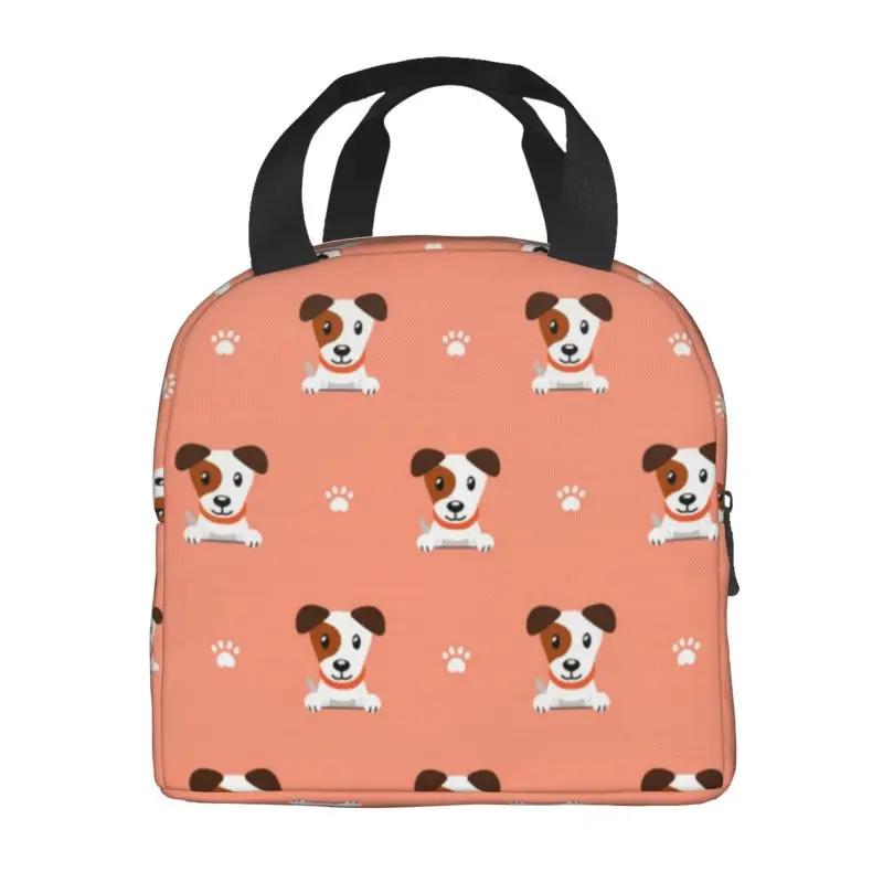 Jack Russell Terrier Cute Insulated Lunch Tote Bag for Dog Owner Animal Portable Cooler Thermal Food Lunch Box Kids School