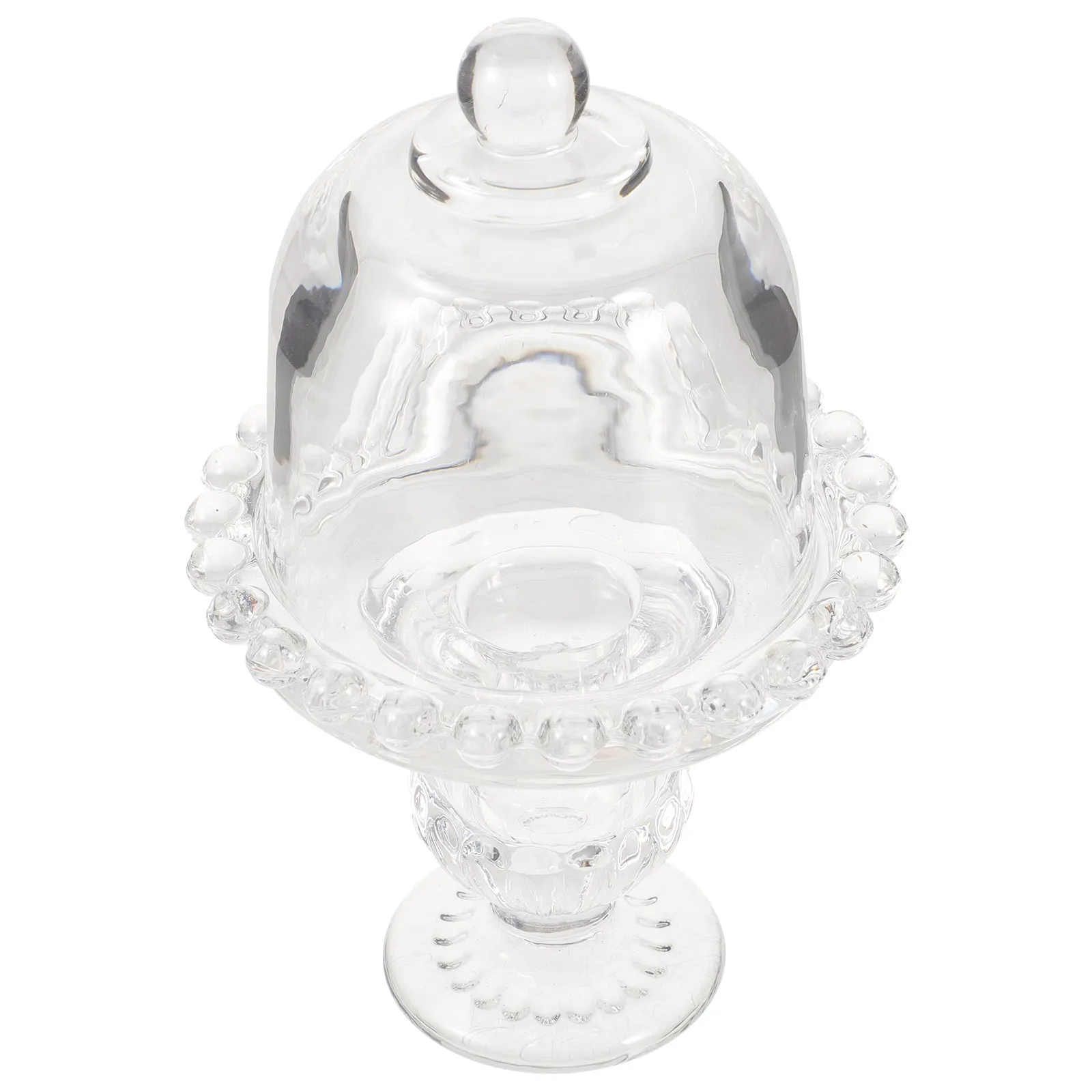 

Mini Glass Cake Stand Dome Cover Small Transparent Cake Display Stand for Birthday Wedding Party Dessert Presentation