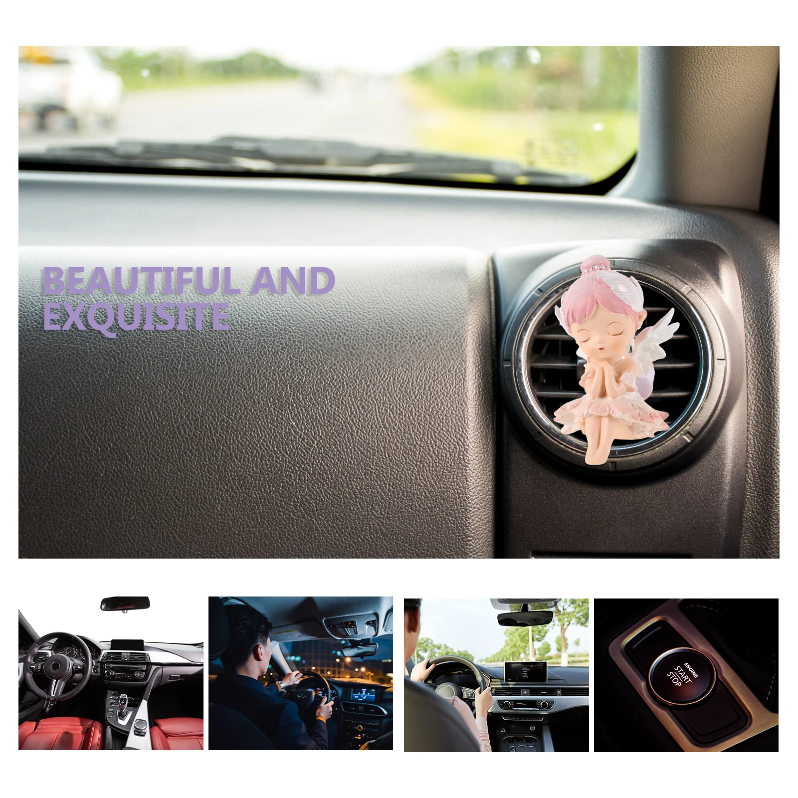 

1 Set Dancing Car Air Vent Clip Cute Rabbit Flower Freshener Aromatic Diffuser Space Saving Fragrance Lasting Interior