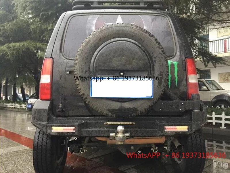 المصد الخلفي 4x4 مع رف الإطارات الاحتياطية لسوزوكي جيمي اكسسوارات قطع غيار السيارات واقي المصد الخلفي لجيمي