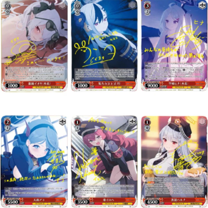 12Pcs/Set WS Card Blue Archive Shiromi Iori Onikata Kayoko Aru Golden Sign Anime Game Characters Collection DIY Color Flash Card