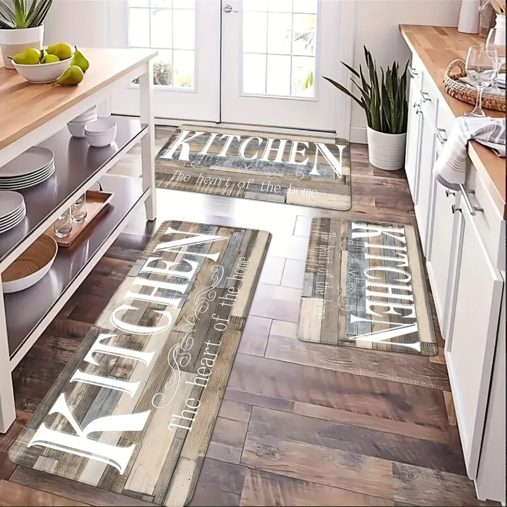 

Non-Slip Kitchen Mat Creative Monogram Motif Floor Carpet Rug for Indoors Outdoors Home Decor Room Supplies Spring Decor