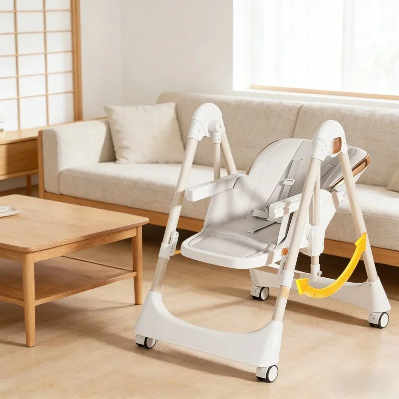 Adjustable Height Backrest Footrest Baby Dining Chair New Two-in-one Rocking Chair Multi-function Infant Feeding Chair For Babie