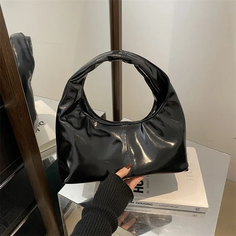 Niche design large capacity underarm handbag texture versatile shoulder bag