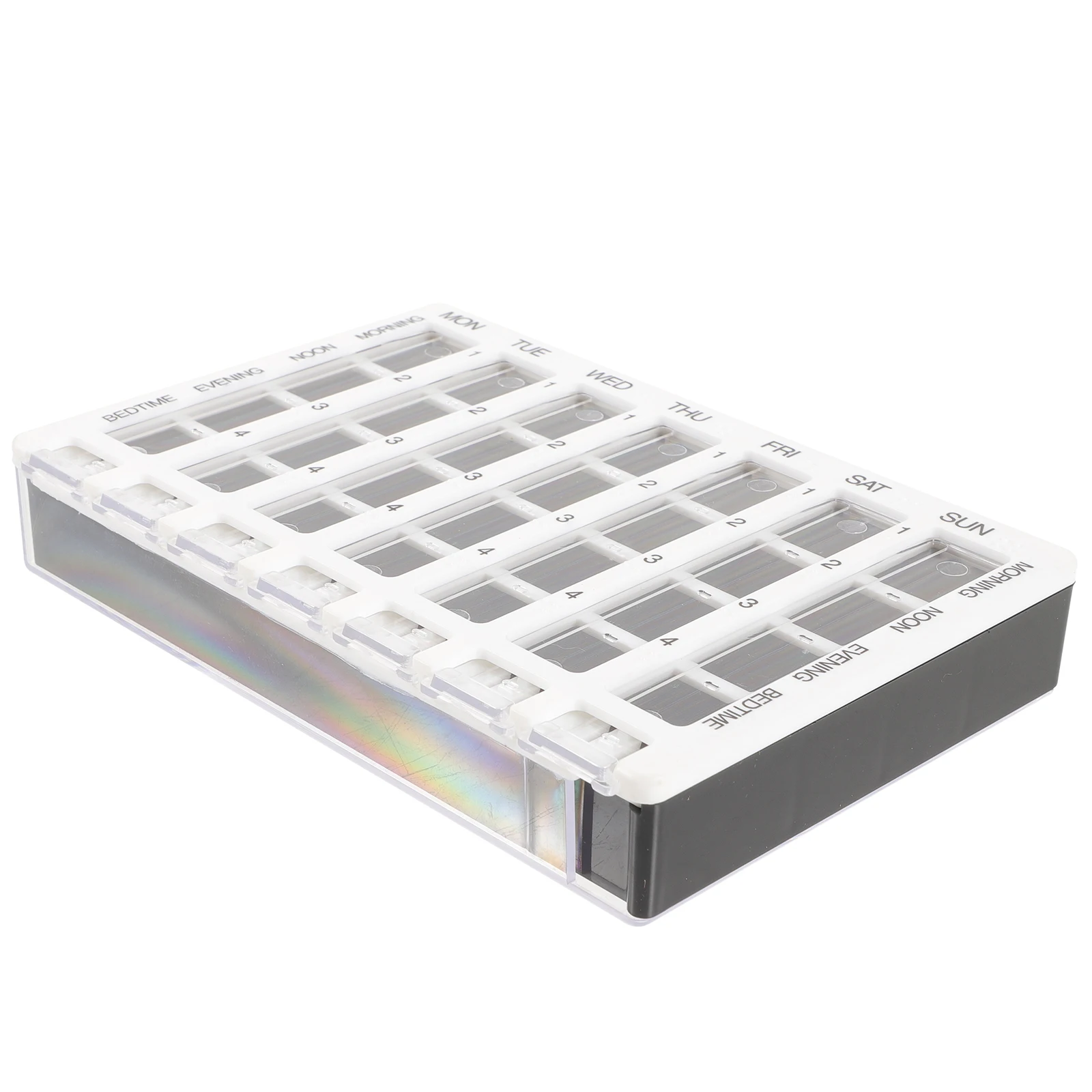 1pc Plastic Pill Storage box 28 Grids Pill Storage Box Pills Vitamins Organizer Weekly Medicine Storage Case