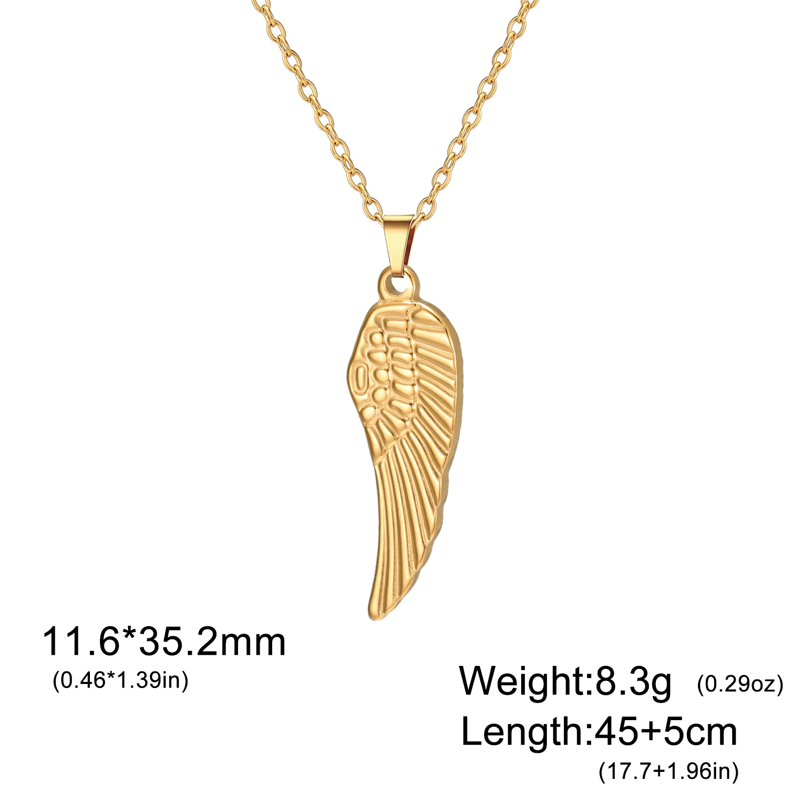 Kkjoy Engelsflügel-Anhänger-Halskette, einzigartige Handwerkskunst, Textur, Damenschmuck, Geschenke, Dating, Party, Anlässe, Fokus, Verbesserung des Charms – Detail 5