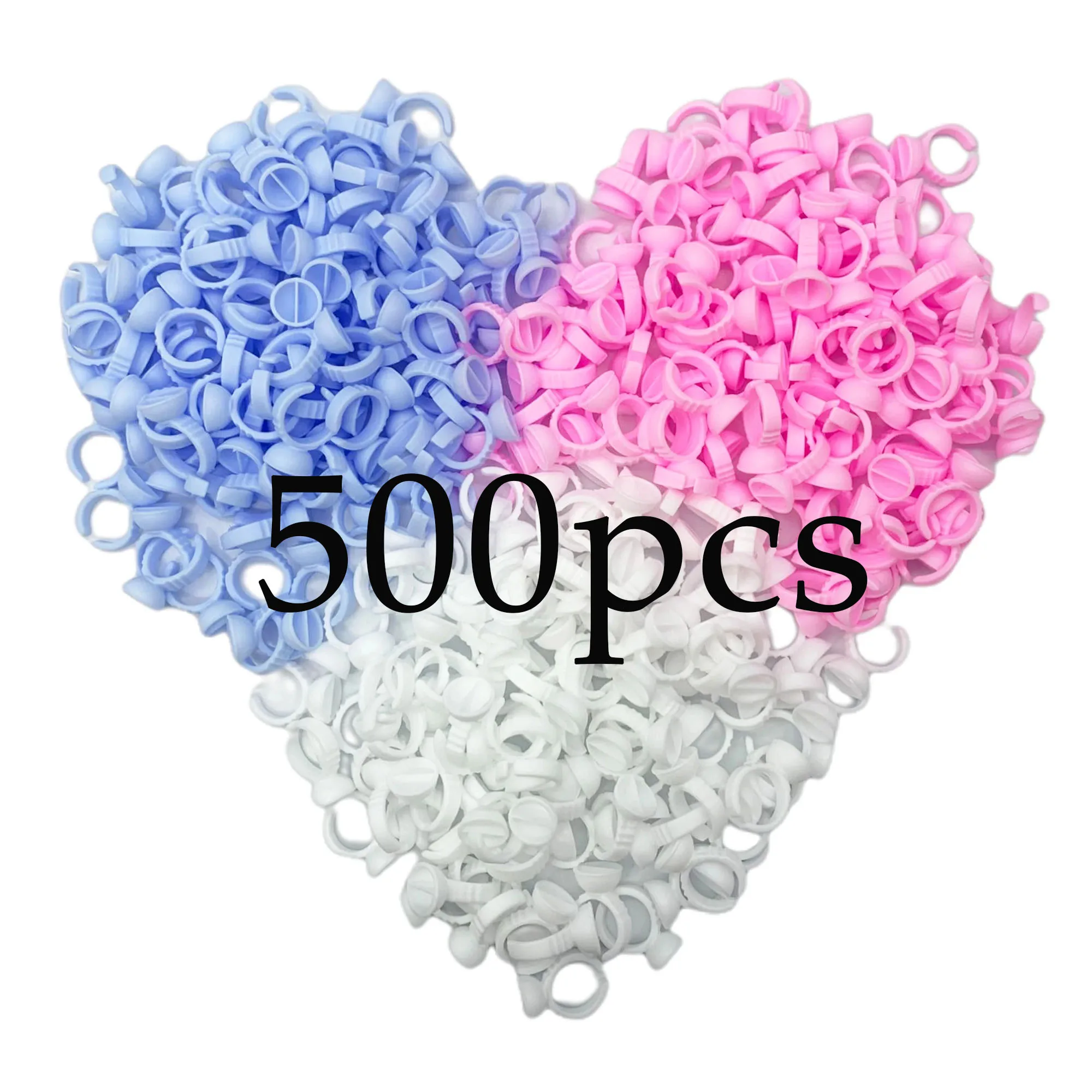 500Pcs Disposable Eyelash Extension Glue Rings Eyelash Extension Glue Holder Holder glue container Tattoo Pigment