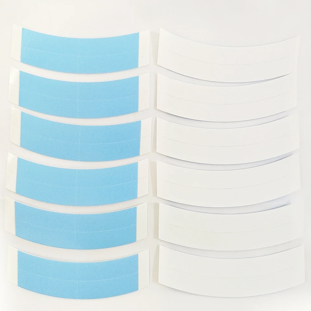 

36Pcs Waterproof Double Sided Wig Tape 5/3/2/1bags For Lace Front Blue Adhesive Tape C-Shaped Hair Extension Tape