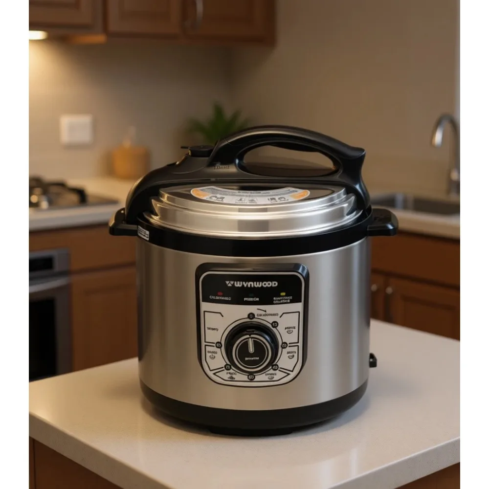 Olla Multiusos Programable de 6L con Temporizador de 24H, Olla Antiadherente para Guisos y Arroz