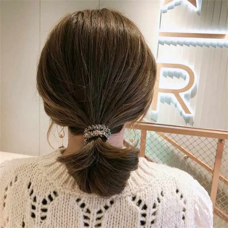 1/2PCS Hair Accessories Crystal Object Two Purposes Moderate Elasticity Simple And Elegant Easy To Carry