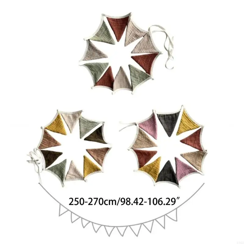 D5QA Bellissimo stendardo stendardo bandiera stendardo bandiera stendardo multicolore a triangoli