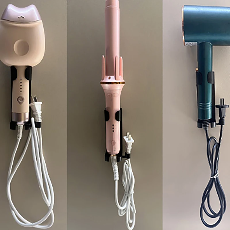 (Ce14)Hair Curler Straighteners Holder Curling Bracket Wall Mounted  Hair Dryer Organizer For Bathroom Home Accessories