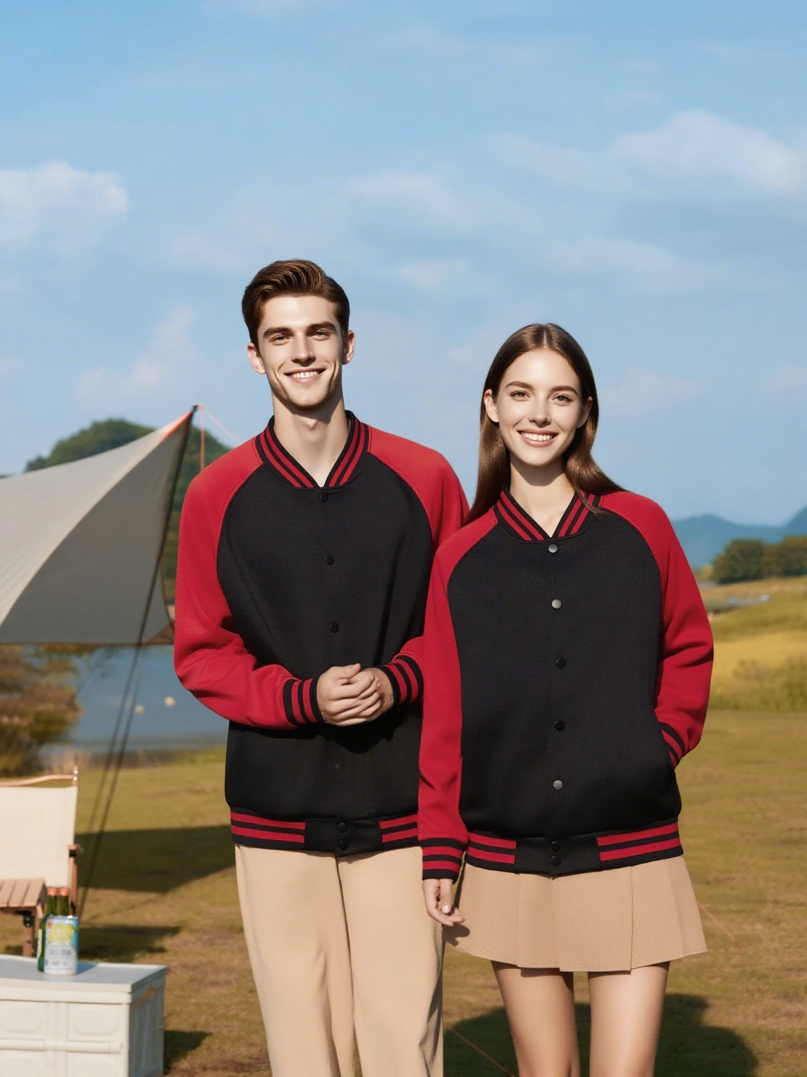 

Men's and Women's Baseball Uniforms Spring and Autumn Long-sleeved Coat Sports Jacket Sweater Brand Hoodie Splicing Color Top