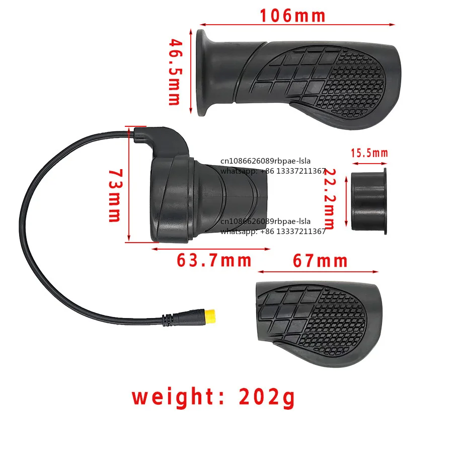 -542 20X Electric Bike Accelerator Universal Waterproof Plastic 36-72V Connector for Scooters/E-bikes/Motorcycles