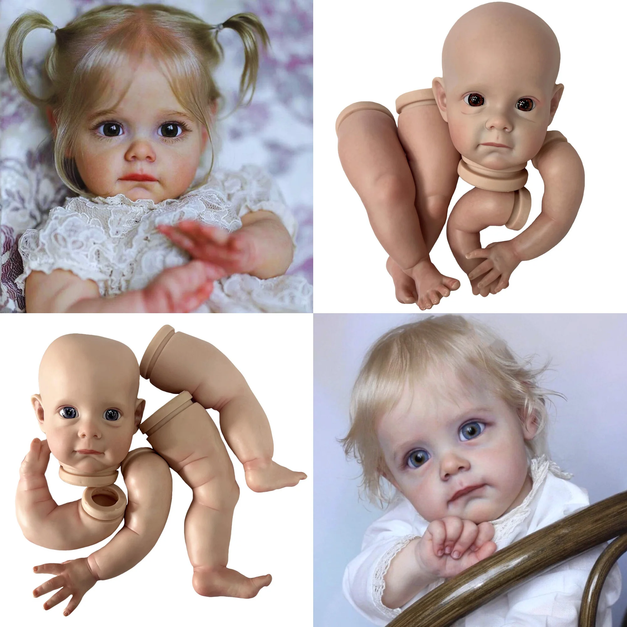 18 Or 22 Inch Maggie Reborn Doll Kits 3D Painted Kit Reborn Baby Doll Unassembled Doll Parts Kit Reborn Sin Pintar