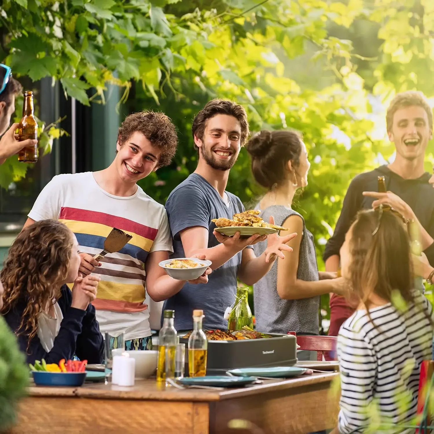 Smokeless Grill, 1500W Electric BBQ Grill with Temperature Control, Korean Grill Removable Grill & Griddle Plate