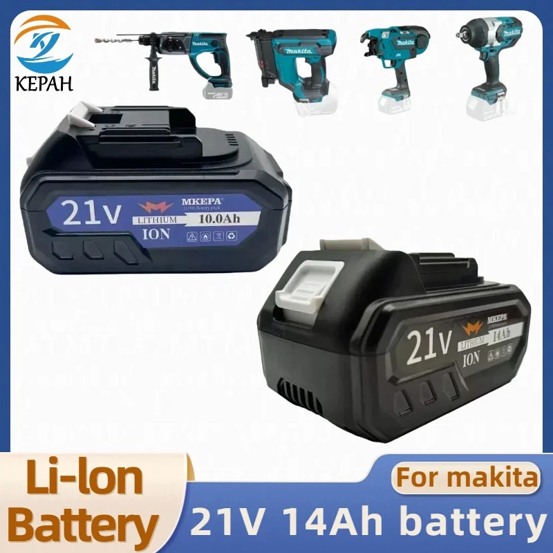 

14000 мАч 21700 для Makita 18 В BL1830 литий-ионная аккумуляторная батарея для электроинструмента 21 В BL1860 BL1850 BL1860B BL1840
