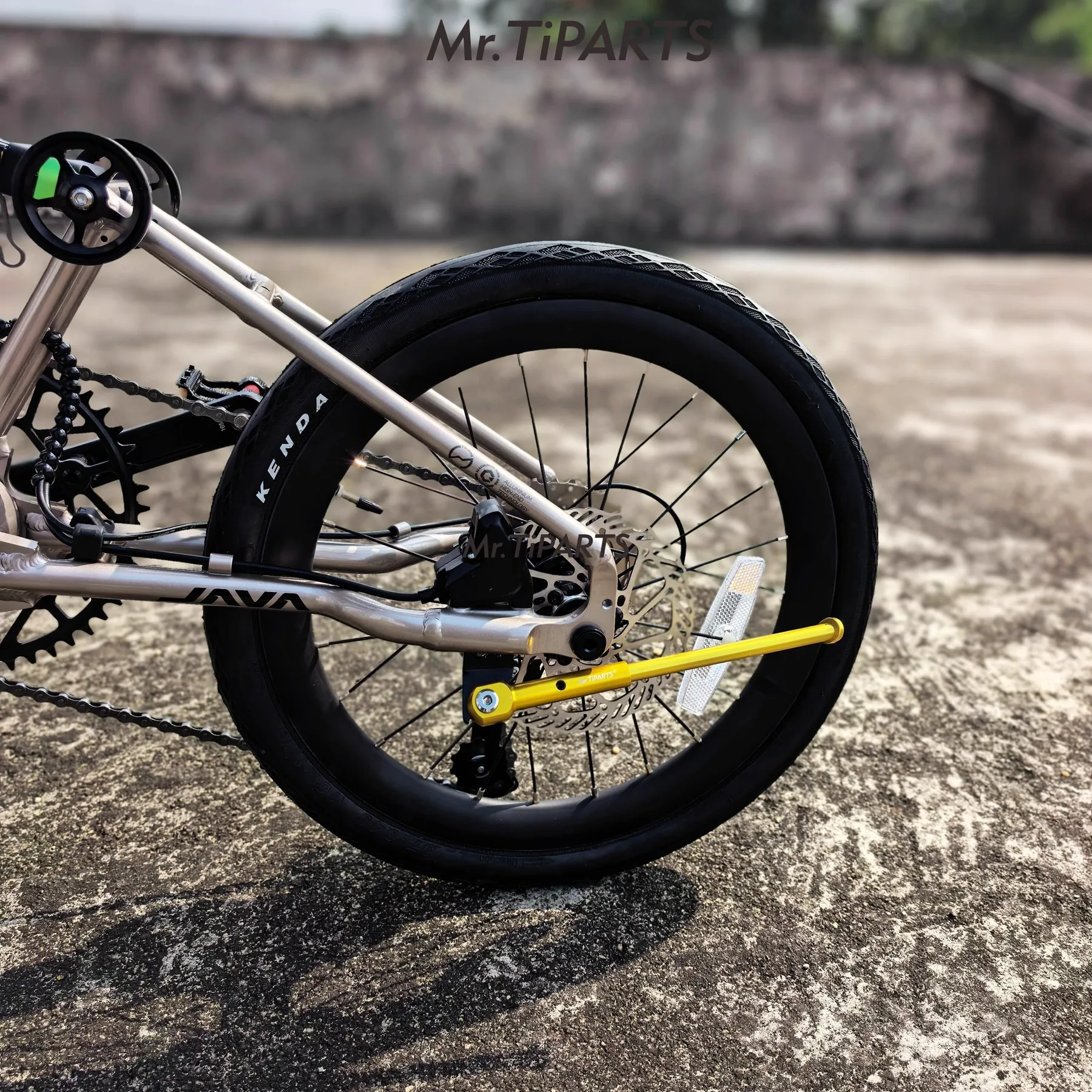 Mr.TiPARTS カーボン超軽量キックスタンド JAVA NEO 16 インチ三つ折り