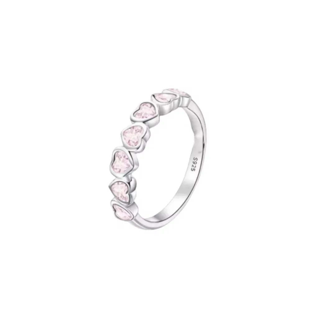New Shiny Zircon Eternal and Infinite Love heart Rings for Women Jewelry Ring Accessories Anniversary Party marry Gift 925Silver