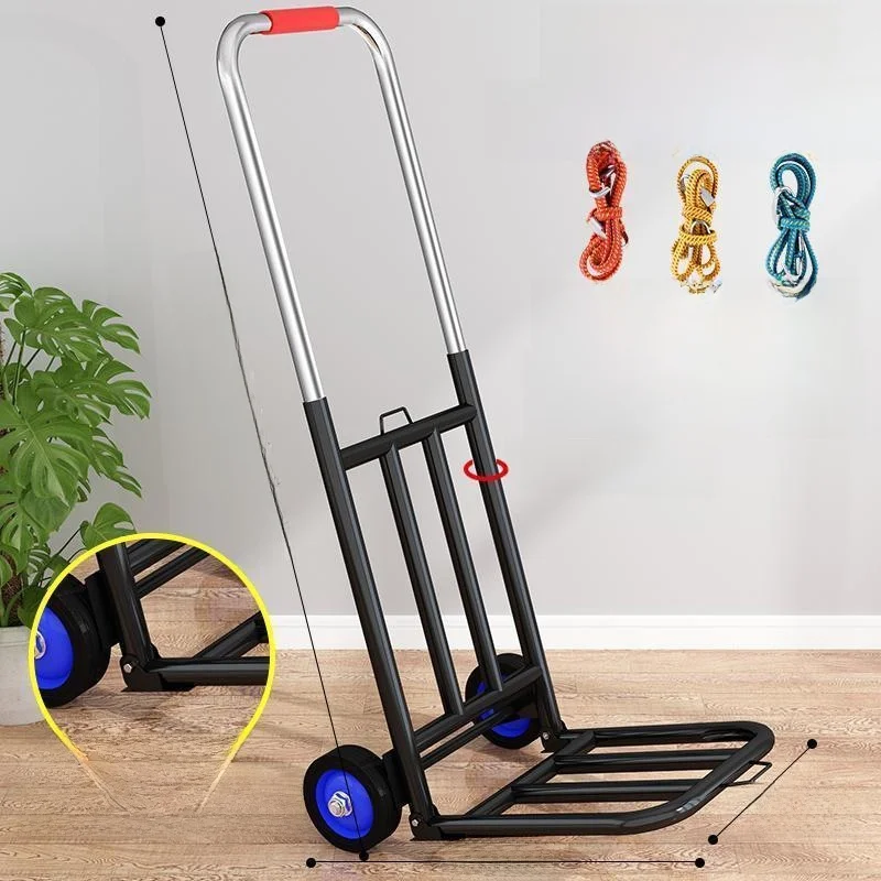 便利な積み重ね可能な荷物カート、手引きロッド付きショッピングカート、二輪登坂式フロアカー、小型手引き家庭用カート