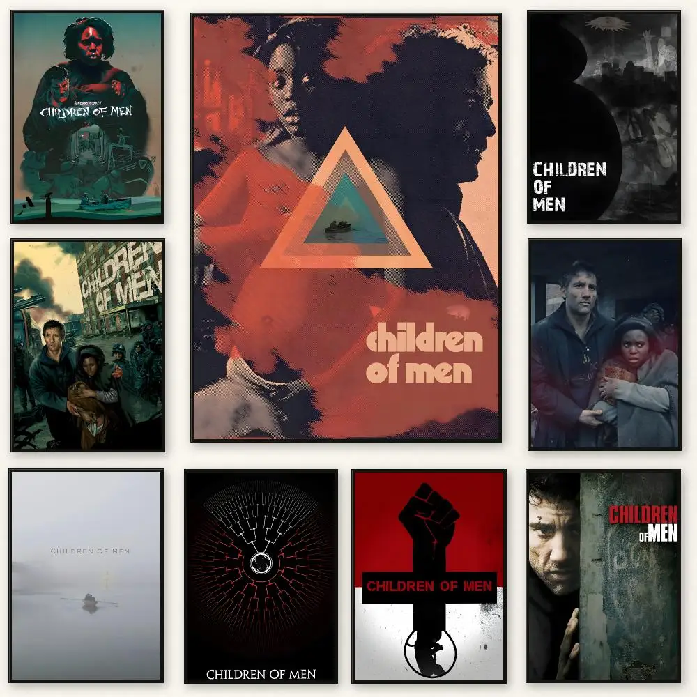Dystopian Movie C-Children Of Men Poster Frameless Peel-and-Stick Removable Wall Art Print