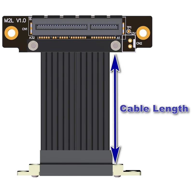 CS-PCI-E X4 a X4 Cable de extensión PCI Express Riser Cable extensor convertidor adaptador compatible con tarjeta de red SSD tarjeta USB 10CM