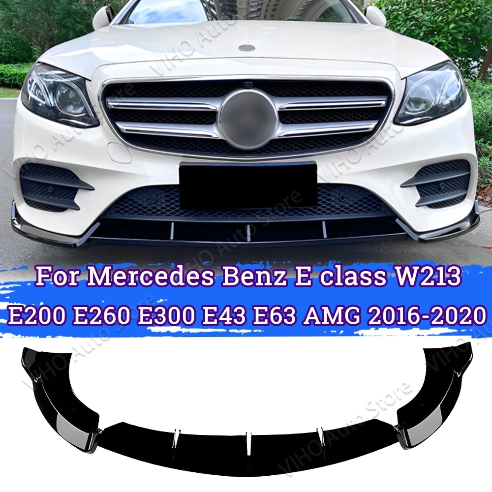 Car Front Bumper Lip Spoiler Splitter Diffuser Body Kit For Mercedes Benz E-Class W213 E200 E220 E300 E43 E53 E63 AMG 2016-2020 – Ocena i Rekomendacja