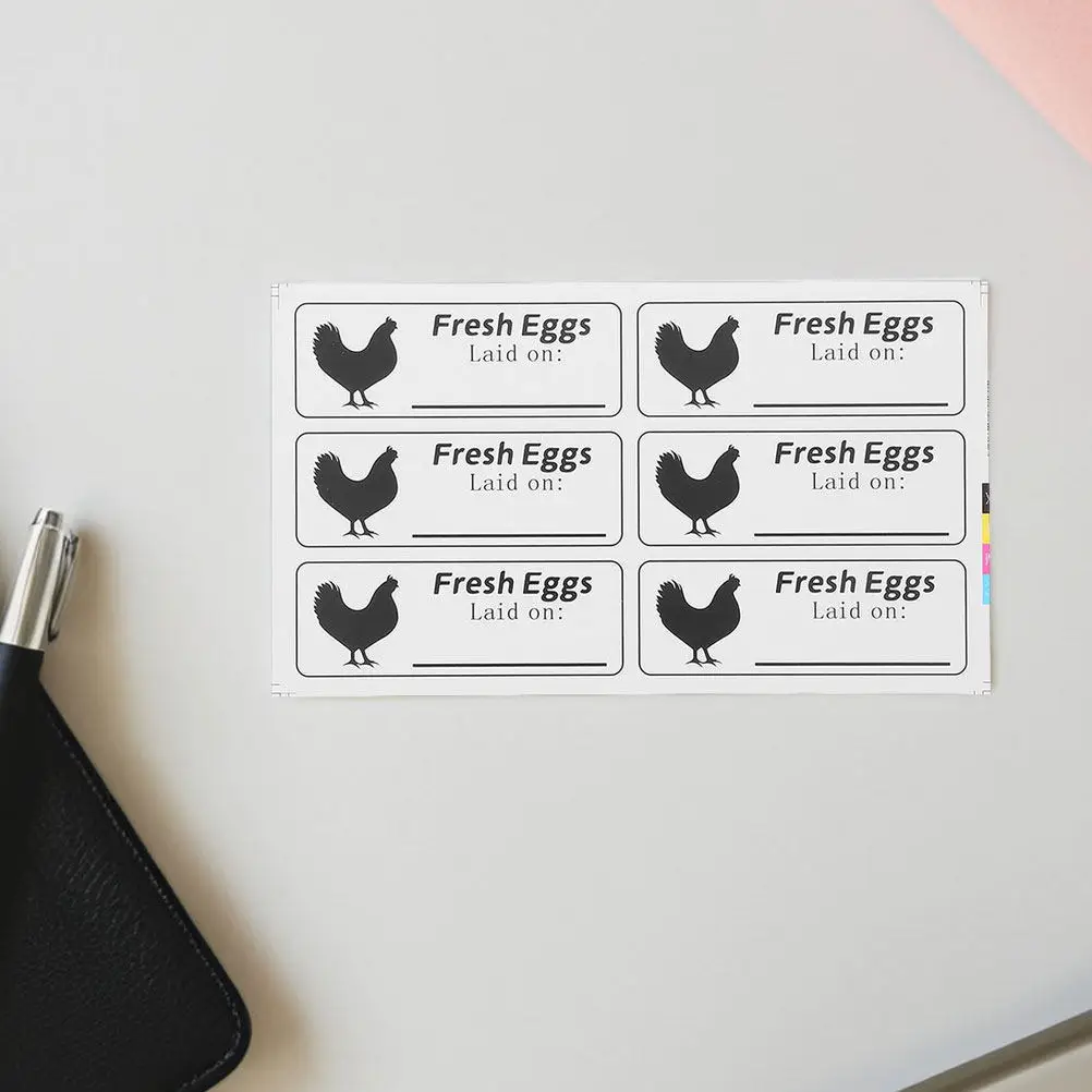 

100 Sheets Self-Adhesive Writable Egg Carton Labels for Fresh Eggs Dating Farm Market Packaging Organizing Freshness Indicator