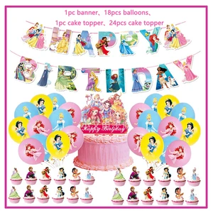 Disney Prenses Doğum Günü Partisi Süslemeleri, Kağıt Tabaklar, Bardaklar, Külkedisi, Kar Beyazı, Belle, sıcak hava Balonu, Bebek Duşu, Sarf Malzemeleri, Çocuklar, 12-En çok satılan yemekler partisi - №11