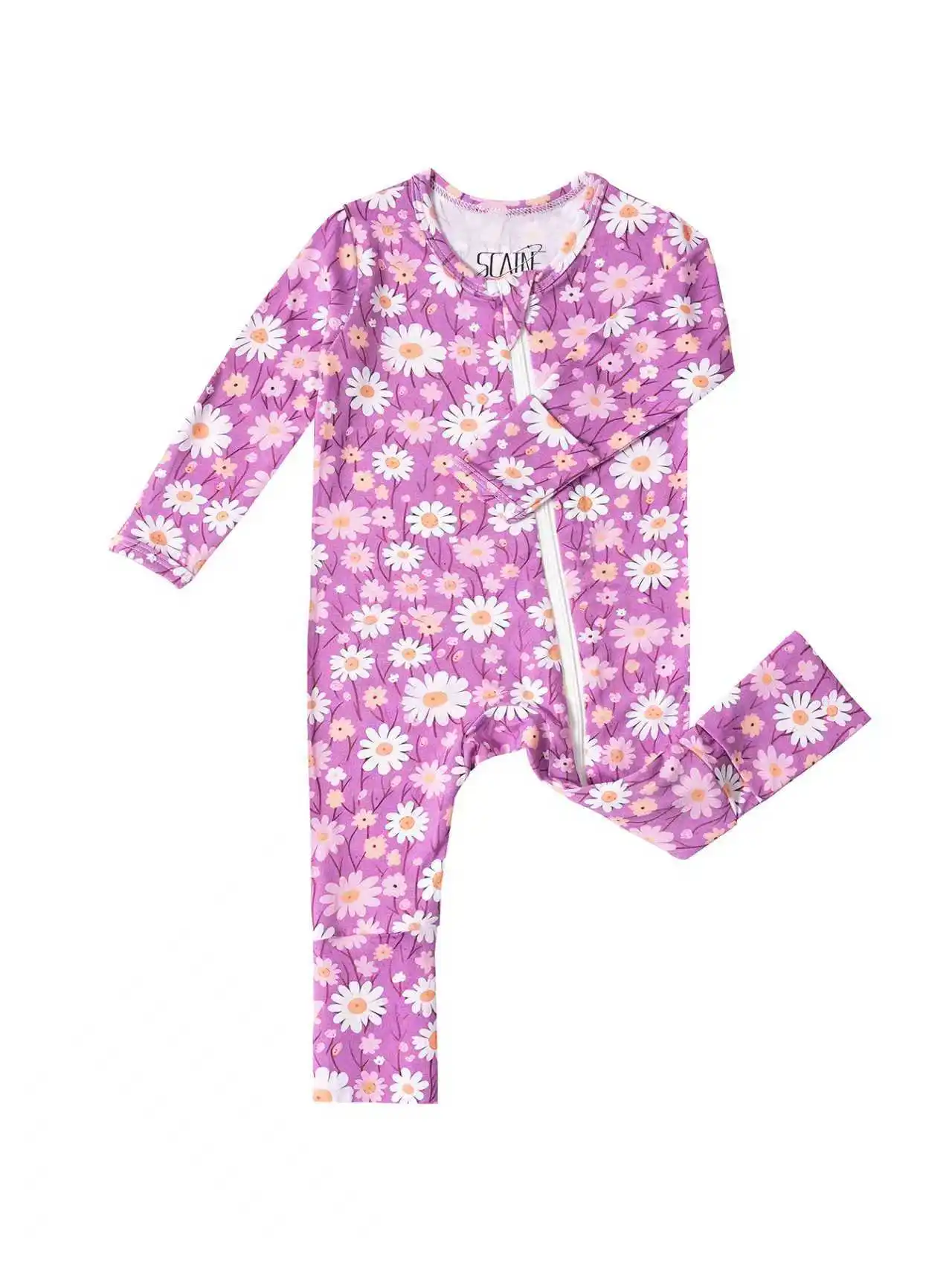 Two-piece fashion baby romper set, randomly selected Bamboo fibre baby romper, 0-24 months view 4