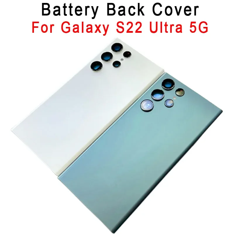 

For Samsung Galaxy S22 Ultra battery housing battery glass rear s22ultra back cover with adhesive with camera lens