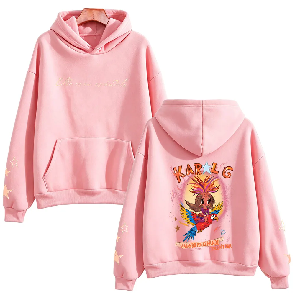 Ivonny Hoodie Karol G Grafik-Kleidung Unisex Herren Damen Pullover Sweatshirt Locker Langarm Fans Herbst Winter Oberteile Streetwear – Detail 6
