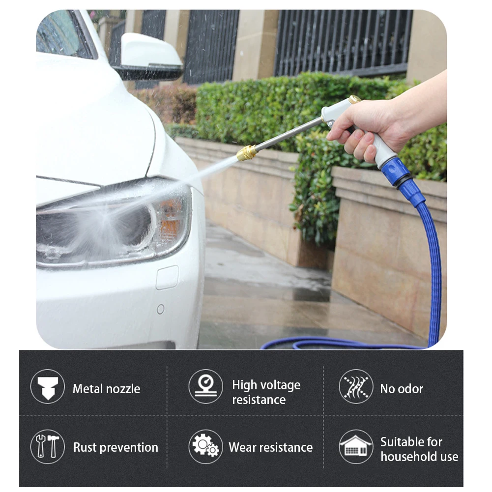Fruit Tree Irrigation Gun with Hose Nozzle Atomizing Water Gun Adjustable Agricultural Sprayer Gun Household Car Wash Tool