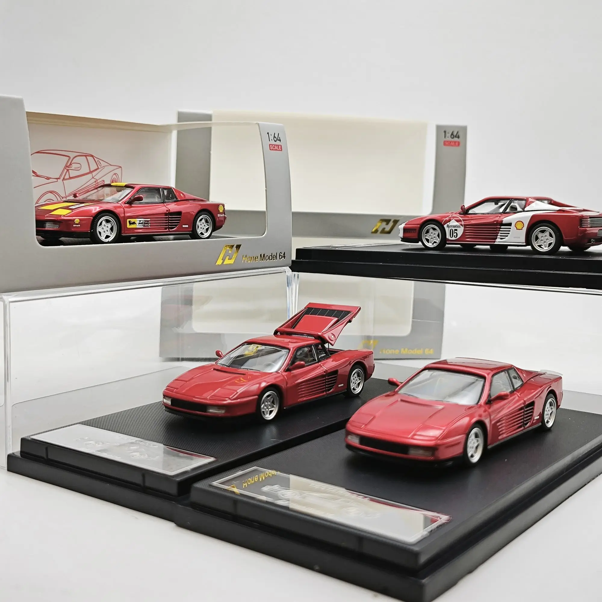 

Масштабная модель автомобиля HM 1:64 Testarossa 1988 из сплава, коллекционная игрушка для детей