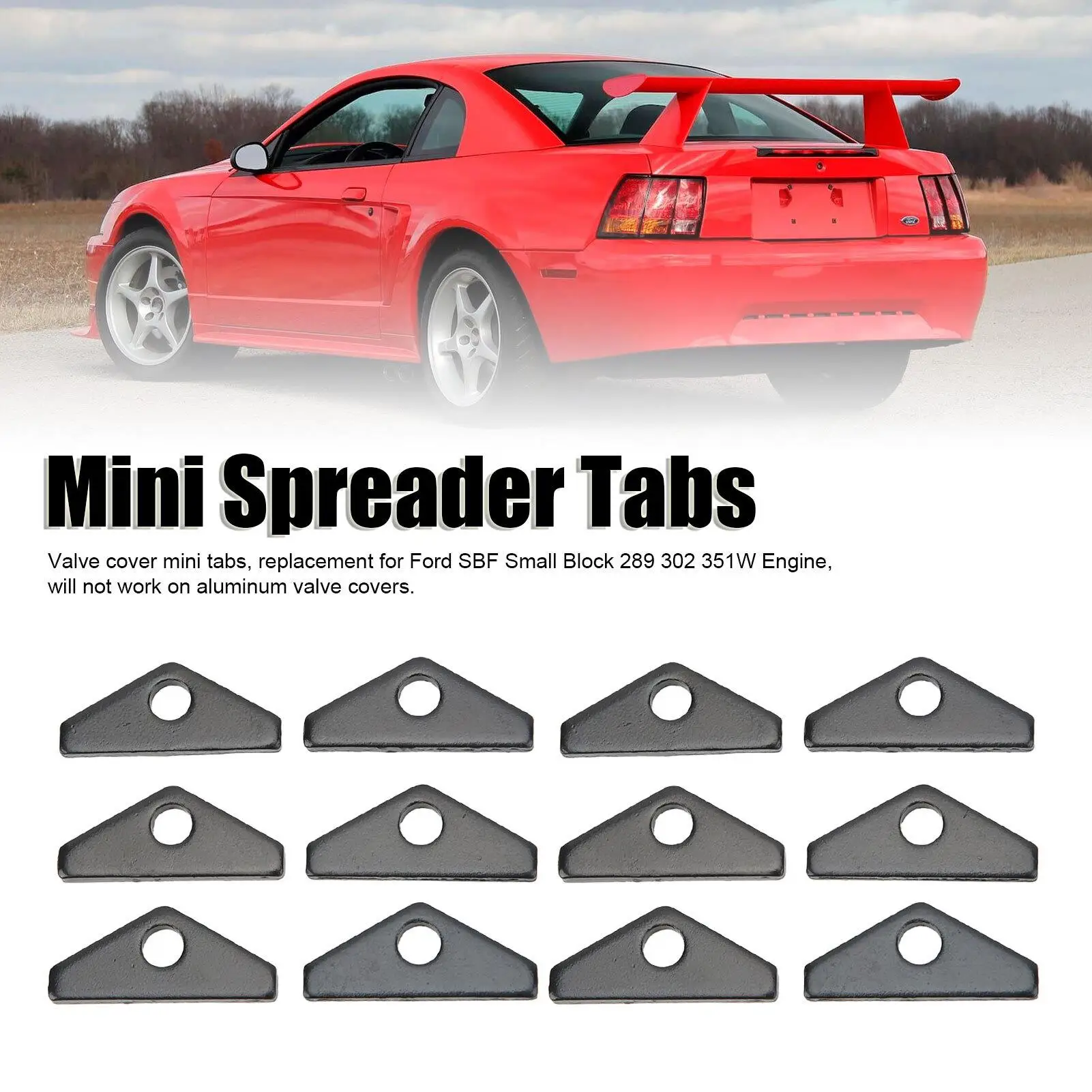 Valve Cover Hold Down Tabs for Mini Spreader Tabs Steel Antioxidation for 289 302 351W Engine