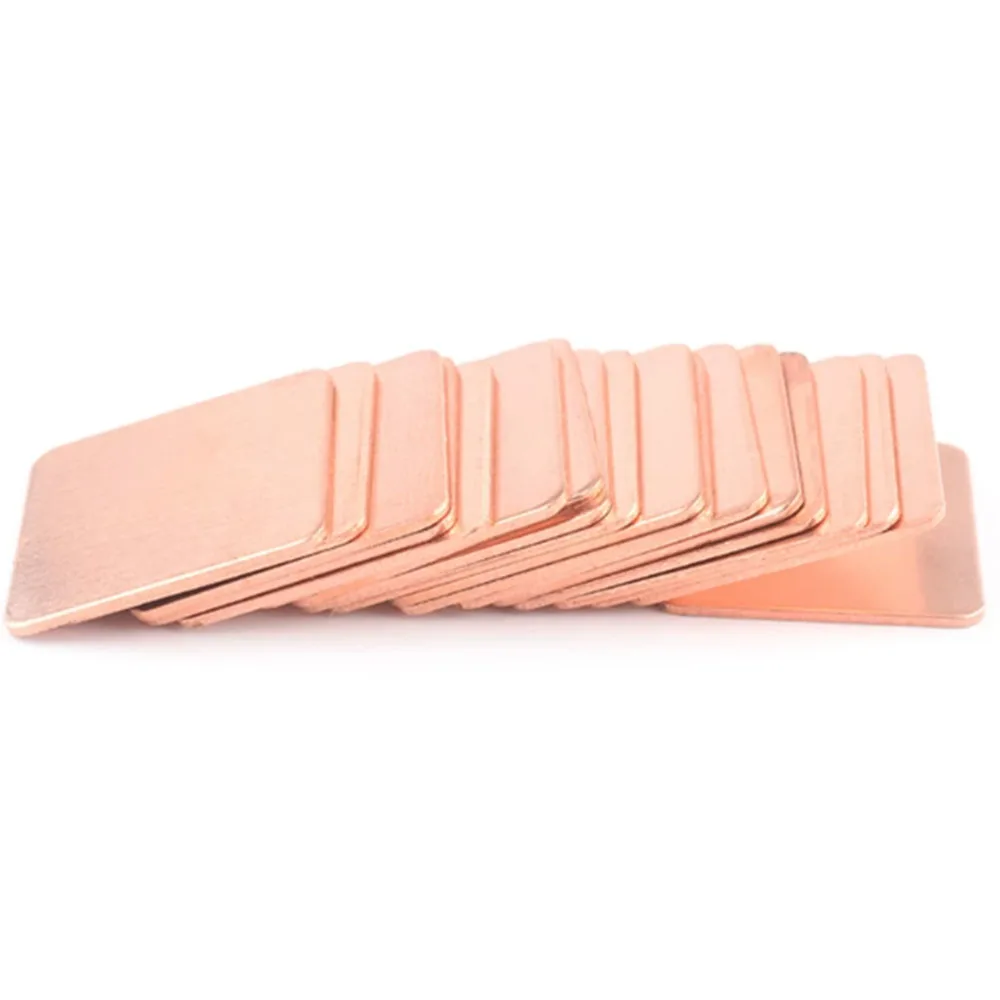 Pure Copper Shim Thermal Pad 15x15mm 20x20mm 0.3/0.5/0.8/1/1.2/1.5/2mm Heatsink Sheet For Laptop IC Chipset GPU CPU Chip Cooling