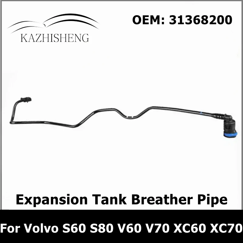 for Volvo S60 S80 V60 V70 XC60 XC70 Cooling System Expansion Tank Breather Radiator Hose Pipe 31368200